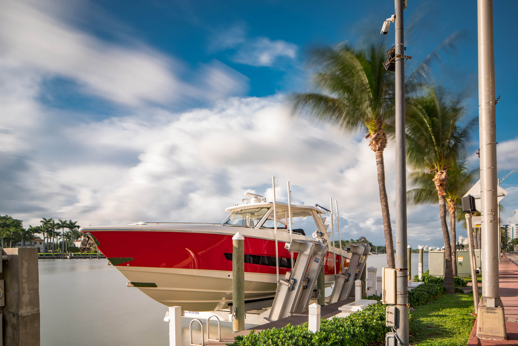 boat on a Boat Lift in Cape Coral 