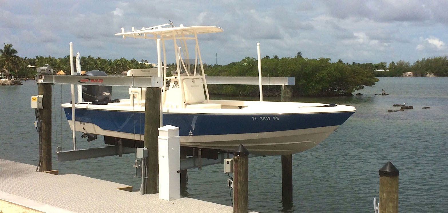 Functional and beautiful boat lift in Stuart.